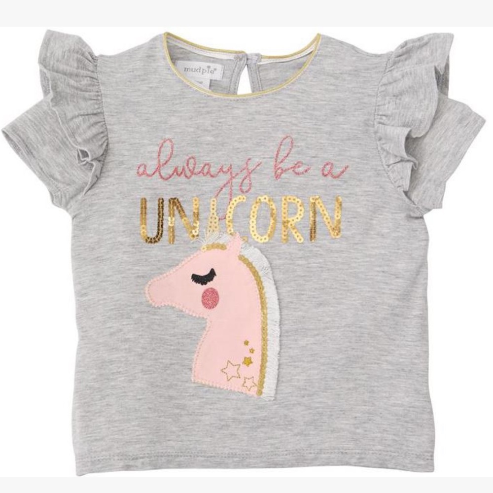 Mud Pie Always be a unicorn shirt - size 4T- 5T